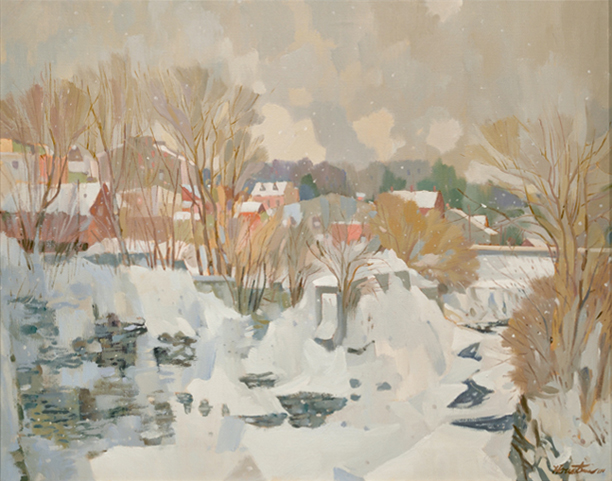 Artist: D. Mackay Houstoun Painting: Grand River, Fergus Ontario