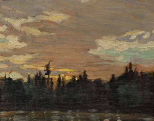 Artist: Doris McCarthy Painting: Sunset at Beaver Lake