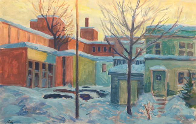Aritst: Jack Beder Painting: Winter Evening, 1963