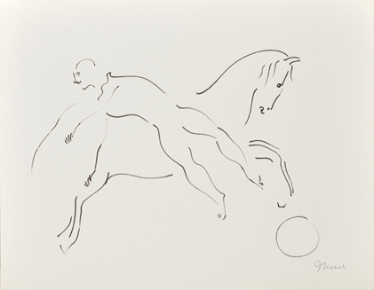 Artist: Jack Nichols Ink Drawing: Artful Dismount, 1963