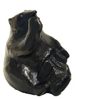 E.B. Cox - Bear with Honey Pot - bronze