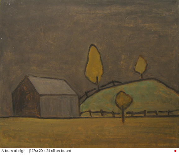 Artist: Barker Fairley Painting: A Barn at Night, 1976
