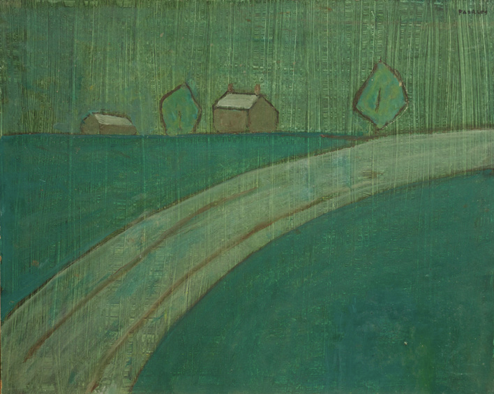 Artist: Barker Fairley Painting: Stretch of Road, 1962