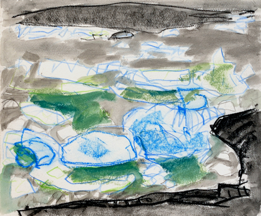 Artist: Barry Hodgson Painting: Ice, Barnes Island, Fogo