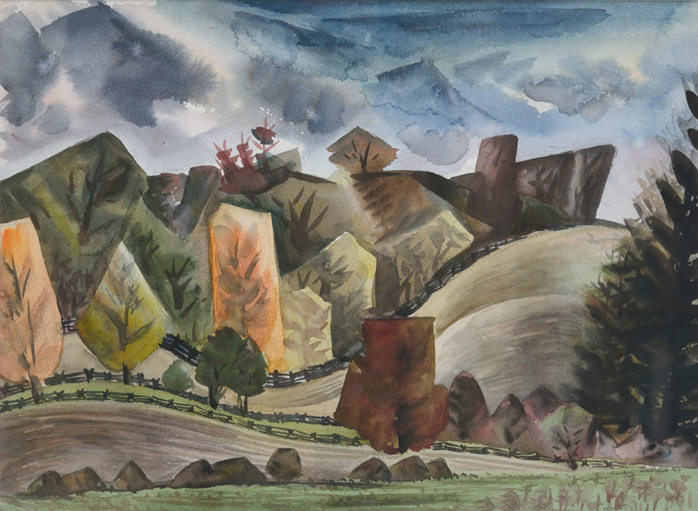 Artist: Caven Atkins | Painting: Shomberg Landscape