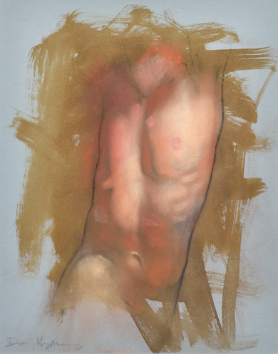 Artist: Daniel Hughes Drawing: Male Nude Turning
