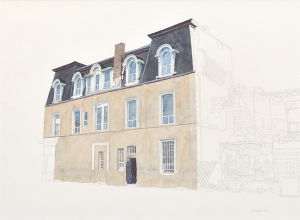 Arist: David Michael Scott Watercolour: Building on Harbord 