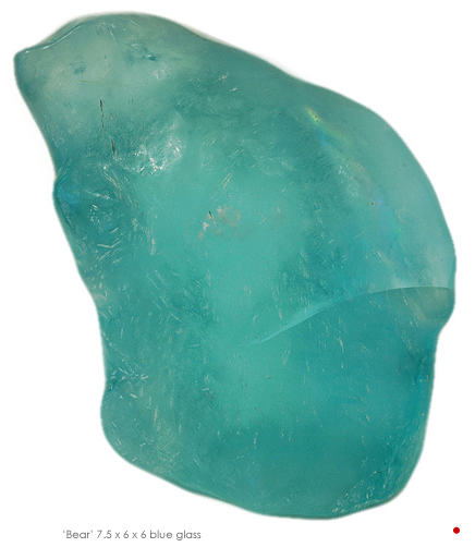 E.B. Cox - blue glass bear