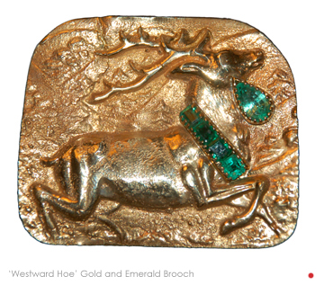 E.B. Cox - Westward Hoe in gold and emerald