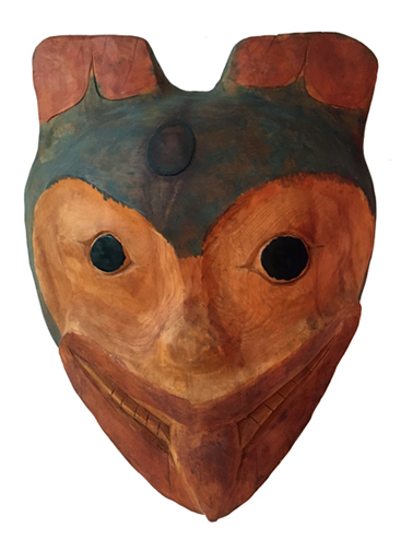 E.B. Cox - North West Coast Mask - painted cedar