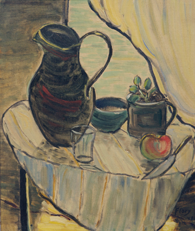 Florence Vale - Still Life with Black Pitcher (1948)