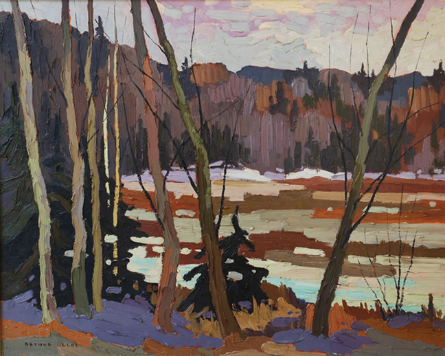 Artist: Arthur Lloy Painting: Winter Marsh, 1977