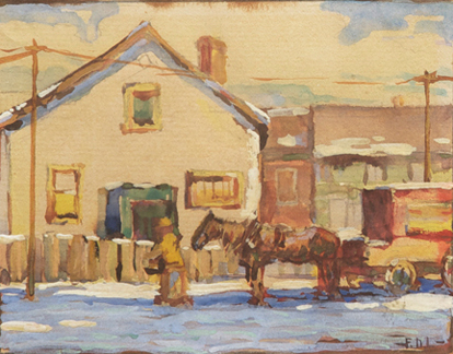 Artist: Frederick N. Loveroff Painting: Sketch for 'White Cottage'