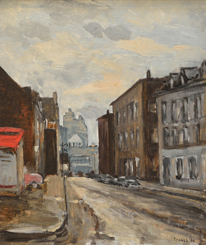Artist: Albert Franck Painting: Rue des Champ de Mars, Montreal, 1960
