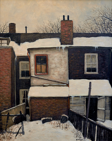 Artist: John Kasyn Painting: Off Dundas St. W., 1980 Toronto