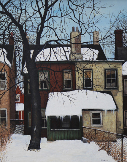 Artist: John Kasyn Painting: On Cecil St., 1980 Toronto