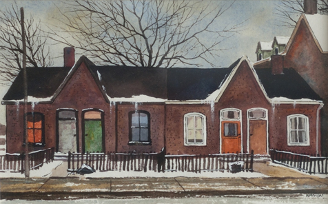 Artist: John Kasyn Painting: Cabbagetown Cottages