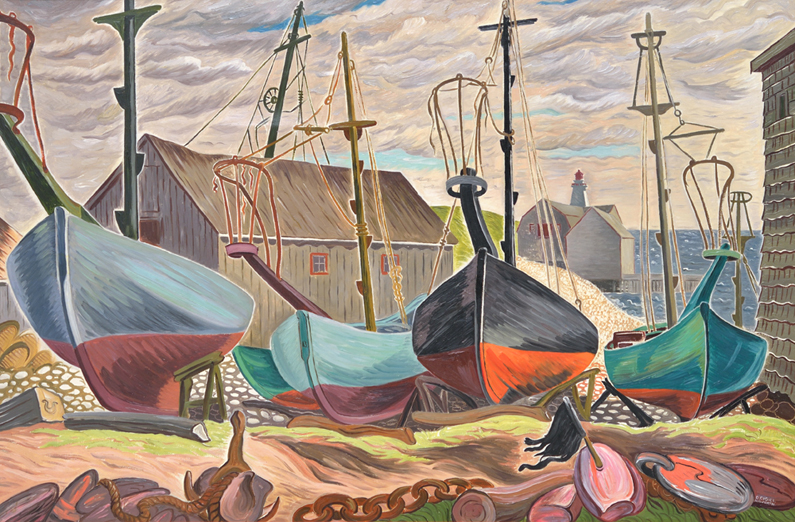 Artist: Bobs Cogill Haworth | Painting: ...Fish Boats