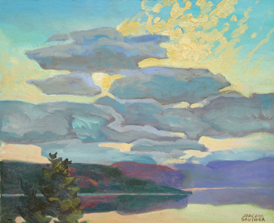 JOACHIM GAUTHIER, R.C.A. (1897-1988) Evening Clouds, Lake Kushog oil on canvas board 10 x 12 inches