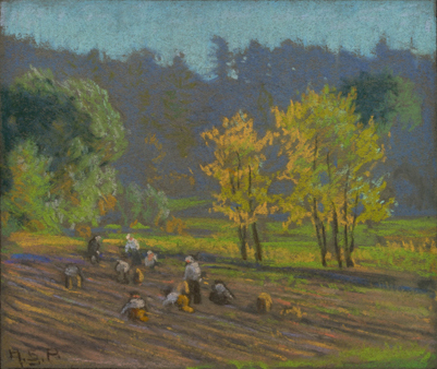 HERBERT S. PALMER (1881-1970) Untitled - Working the Fields