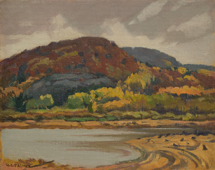 Artist: Herbert Palmer Painting: Bark Lake