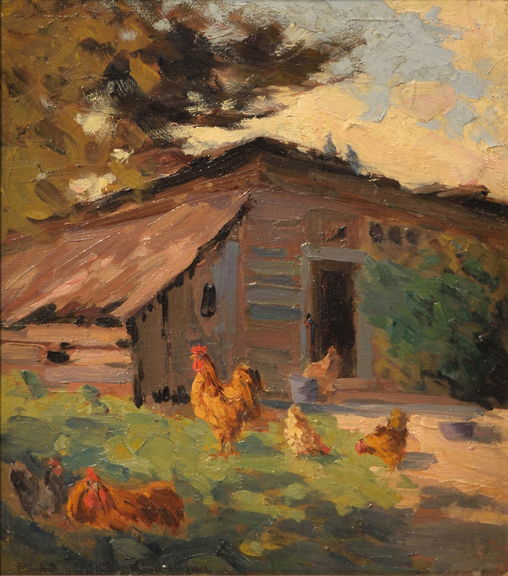 Artist: Elizabeth McGillivray Knowles Painting: Untitled Chickens