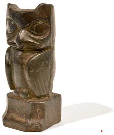 Artist: Florence Wyle Sculpture: Owl book-end, c. 1927