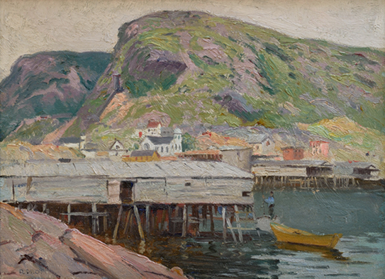 Artist: Robert Wakeham Pilot Painting: Petty Harbour, Newfoundland, 1930
