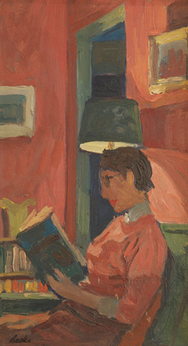 Artist: Jack Beder Painting: Woman Reading
