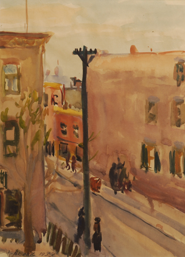 Artist: Jack Beder Painting: Street Scene, 1933