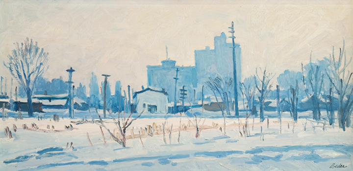 Aritst: Jack Beder Painting: Winter Morning, 1972