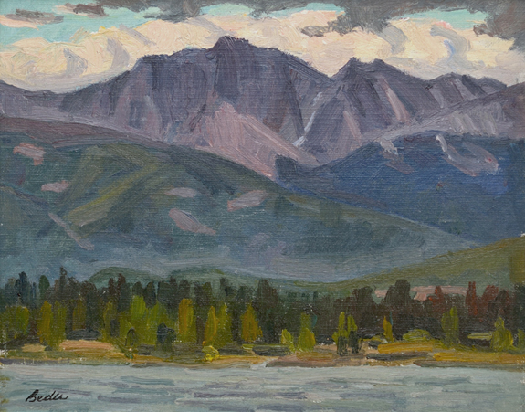 Artist: Jack Beder Painting: Front Ranges, Jasper Natl. Park
