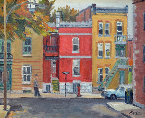 Artist: Jack Beder Painting: End of Napoleon Street, 1979