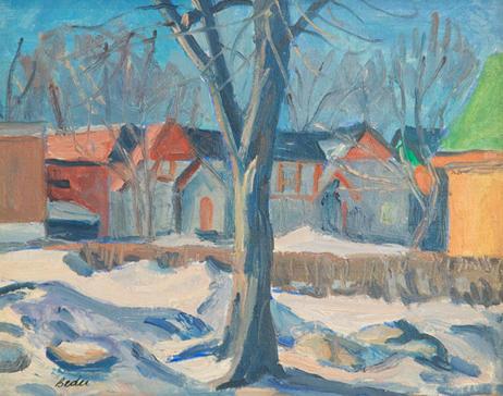 Artist: Jack Beder Painting: Winter Montreal West, 1974