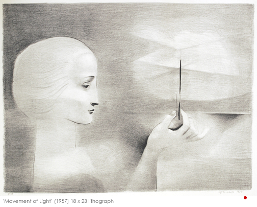 Artist: Jack Nichols Lithograph: Movement of Light, 1957