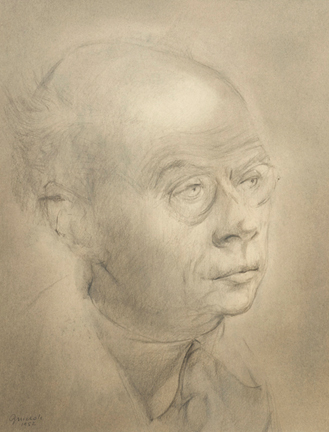 Artist: Jack Nichols Drawing: Portrait of David Milne