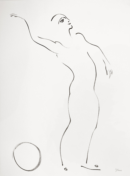 Artist: Jack Nichols Ink Drawing: Salute, 1964
