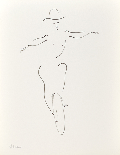 Artist: Jack Nichols Ink Drawing: Arm Movements, 1964