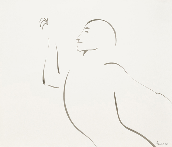 Artist: Jack Nichols Ink Drawing: Strutting, 1964