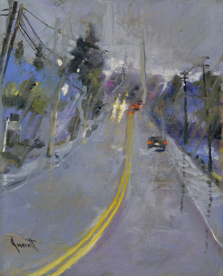 Artist: Jane Everett Painting: Wet Street Series I
