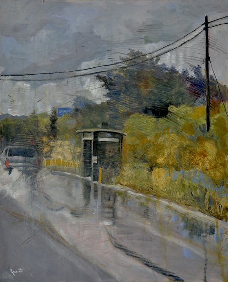Artist: Jane Everett Painting: Bus Shelter I