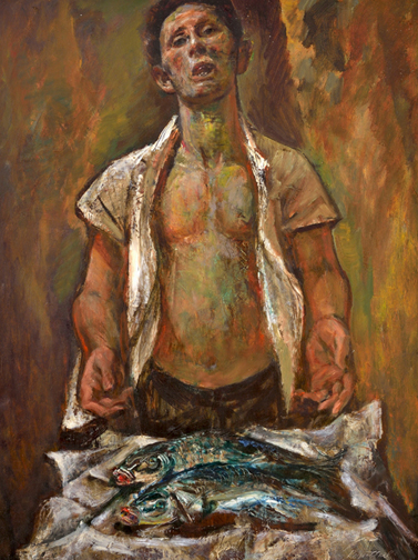 Artist: Joe Rosenthal Painting: Fishmonger c.1968