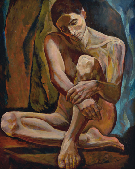 Artist: Joe Rosenthal Painting:  Seated Male Nude
