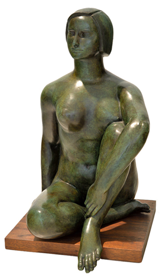 Artist: Joe Rosenthal Bronze Sculpture: Seated Nude #1