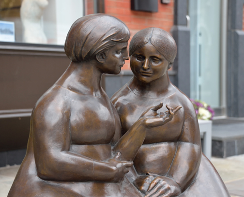 Artist: Joe Rosenthal Bronze Sculpture: The Conversation