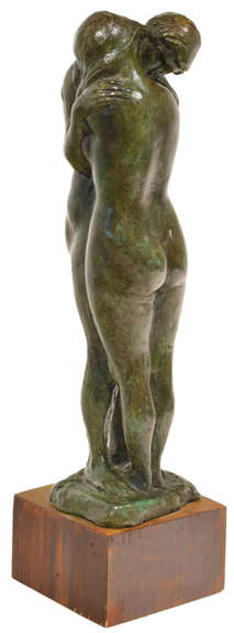 Artist: Joe Rosenthal Bronze Sculpture: Standing Lovers, 1964