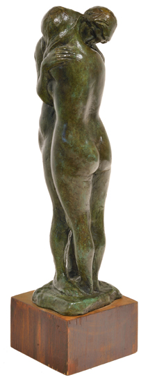 Artist: Joe Rosenthal Bronze Sculpture: Standing Lovers, 1964