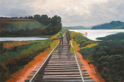 Artist: John Doyle Painting: Abandoned Rail Line
