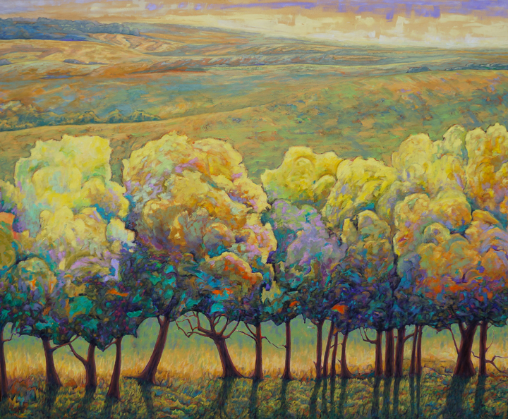 Artist: John Doyle Painting: Yellow Trees, 2014