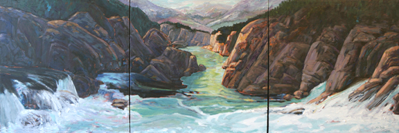Artist: John Doyle Painting: Kennedy River, Vancouver Island 2014